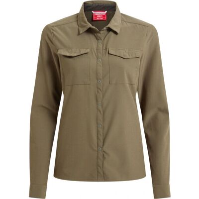 Craghoppers NosiLife Pro III Lange Mouw Shirt - Wild Olive - Maat 8 Craghoppers NosiLife Pro III Lange Mouw Shirt - Wild Olive - Maat 8