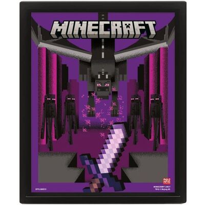 Minecraft Logo 3D Lenticular Poster Purple/Black - Poster Minecraft Logo 3D Lenticular Poster Purple/Black - Poster
