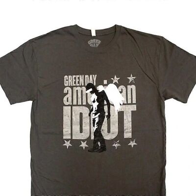 Green Day Unisex Adult Am Idiot Angel T-Shirt Charcoal Grey - T-Shirt Green Day Unisex Adult Am Idiot Angel T-Shirt Charcoal Grey - T-Shirt