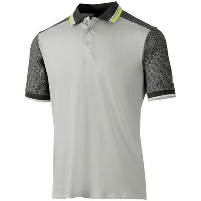 Island Green Poloshirt für Herren Silber/Charcoal - Golf Poloshirt Island Green Poloshirt für Herren Silber/Charcoal - Golf Poloshirt