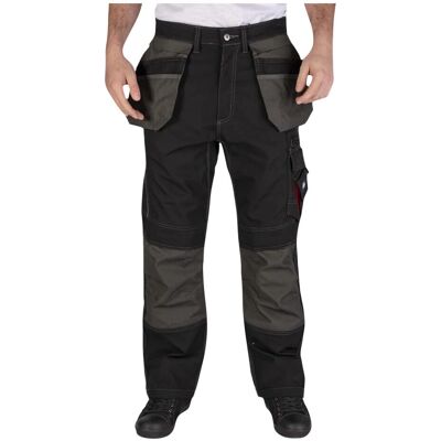 Lee Cooper - Mens Reflective Trim Cargo Trousers - Black Lee Cooper - Mens Reflective Trim Cargo Trousers - Black