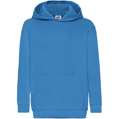 Fruit of the Loom Kinder Klassieke Hoodie in Azure Fruit of the Loom Kinder Klassieke Hoodie in Azure