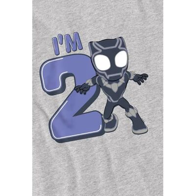 Maglietta Heather Marvel Black Panther - 2° Compleanno Bambini Maglietta Heather Marvel Black Panther - 2° Compleanno Bambini