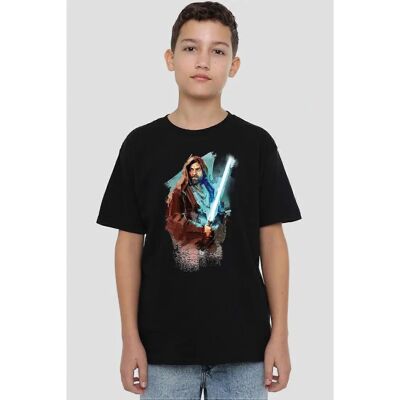 Maglietta Nera Obi Wan Kenobi Star Wars - Bambini Maglietta Nera Obi Wan Kenobi Star Wars - Bambini