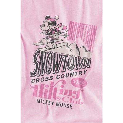 Disney Rose 12-13 Ans Snowtown Ski Mickey Mouse T-Shirt Disney Rose 12-13 Ans Snowtown Ski Mickey Mouse T-Shirt