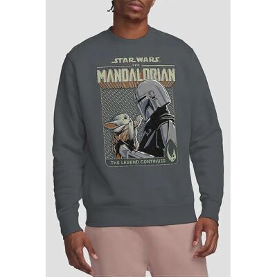 Star Wars: The Mandalorian Unisex Adulto La Leggenda Continua Felpa Grogu - Felpa Star Wars: The Mandalorian Unisex Adulto La Leggenda Continua Felpa Grogu - Felpa