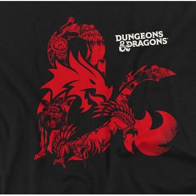 Dungeons & Dragons Maglietta Uomo Ampersand Monsters - Maglietta Dungeons & Dragons Maglietta Uomo Ampersand Monsters - Maglietta
