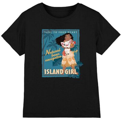 T-shirt enfant noir Moana Disney - Fille Île T-shirt enfant noir Moana Disney - Fille Île