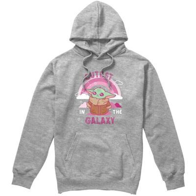 Star Wars: The Mandalorian Felpa con Cappuccio Uomo - Grogu - Heather XXL Star Wars: The Mandalorian Felpa con Cappuccio Uomo - Grogu - Heather XXL