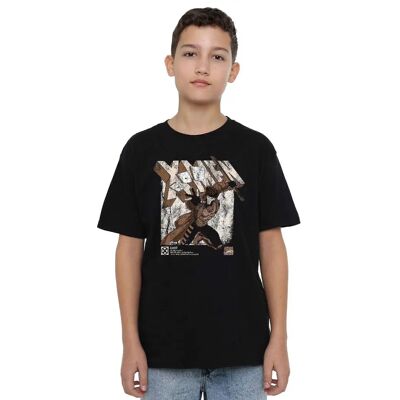 T-shirt Infografico Gambit Marvel - T-shirt T-shirt Infografico Gambit Marvel - T-shirt