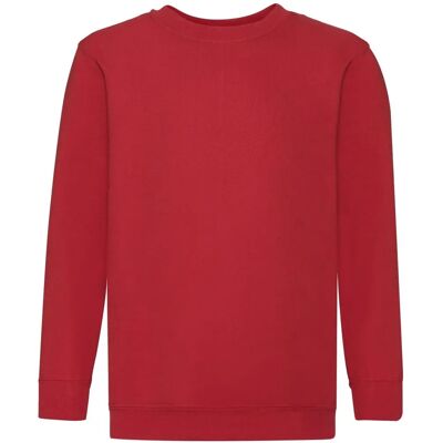 Fruit of the Loom - Kinder klassiek sweatshirt - Rood - Sweatshirt Fruit of the Loom - Kinder klassiek sweatshirt - Rood - Sweatshirt
