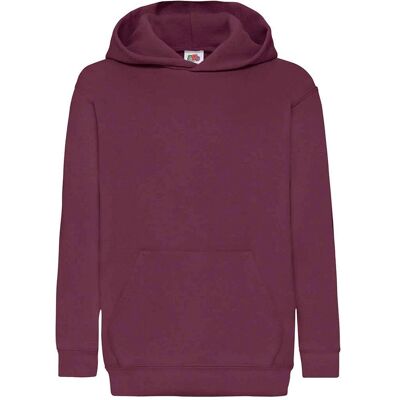 Fruit of the Loom - Kids Classic Hoodie - Red - 116 - Hoodie Fruit of the Loom - Kids Classic Hoodie - Red - 116 - Hoodie