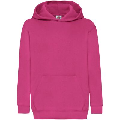 Fruit of the Loom Fuchsia Hoodie - Hoodie Fruit of the Loom Fuchsia Hoodie - Hoodie