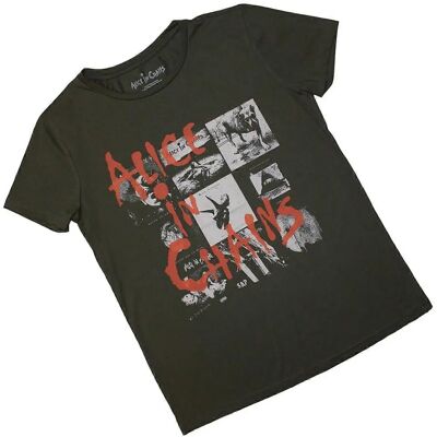 Alice In Chains M Black Album Montage T-Shirt - T-Shirt Alice In Chains M Black Album Montage T-Shirt - T-Shirt