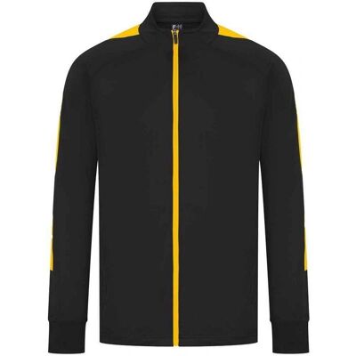 Finden & Hales Mens Contrast Panel Knitted Tracksuit Top - Tracksuit Top Finden & Hales Mens Contrast Panel Knitted Tracksuit Top - Tracksuit Top