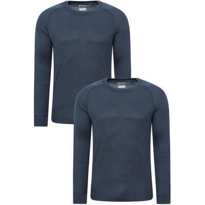 Mountain Warehouse Talus Base Layer Oberteil für Herren - Marineblau Set Mountain Warehouse Talus Base Layer Oberteil für Herren - Marineblau Set