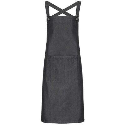 Premier Barista Cross Back Black Denim Apron - Full Apron Premier Barista Cross Back Black Denim Apron - Full Apron
