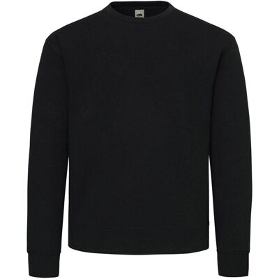 Fruit of the Loom Unisex Volwassen Supercotton Sweatshirt - Zwart - Sweatshirt Fruit of the Loom Unisex Volwassen Supercotton Sweatshirt - Zwart - Sweatshirt
