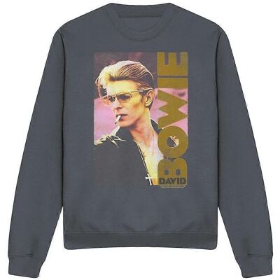 Felpa Unisex David Bowie Smokin - Carbone XXL Felpa Unisex David Bowie Smokin - Carbone XXL
