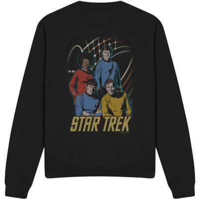 Star Trek Warp Factor 4 Sweatshirt - Unisex Adult Black Star Trek Warp Factor 4 Sweatshirt - Unisex Adult Black