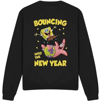 SpongeBob SquarePants Unisex Adult Bouncing Into The New Year Sweatshirt - Sweatshirt SpongeBob SquarePants Unisex Adult Bouncing Into The New Year Sweatshirt - Sweatshirt