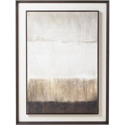Hill Interiors Moderno Linen Framed Print Brown/White/Grey - Wall Art Hill Interiors Moderno Linen Framed Print Brown/White/Grey - Wall Art