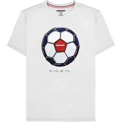 Lambretta Model 2XL Wit Voetbal T-shirt Lambretta Model 2XL Wit Voetbal T-shirt