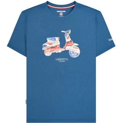 Lambretta AW24 Scooter Vlag Big & Tall T-Shirt - Heren Donkerblauw Lambretta AW24 Scooter Vlag Big & Tall T-Shirt - Heren Donkerblauw