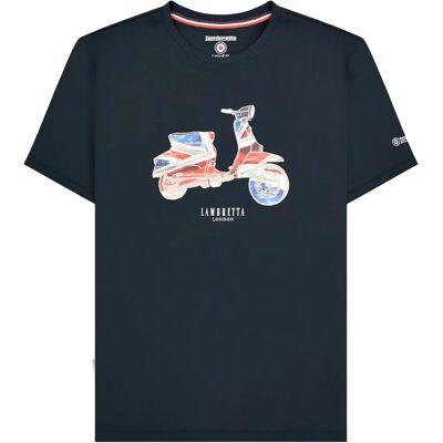 Lambretta M navy AW24 Scooter Flag Big & Tall T-Shirt - T-Shirt Lambretta M navy AW24 Scooter Flag Big & Tall T-Shirt - T-Shirt