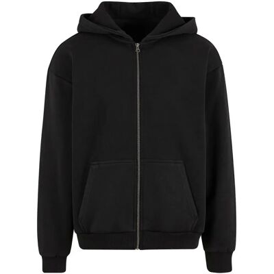 Build Your Brand Heavy Black XXL Hoodie - Hooded Vintage Full Zip Build Your Brand Heavy Black XXL Hoodie - Hooded Vintage Full Zip