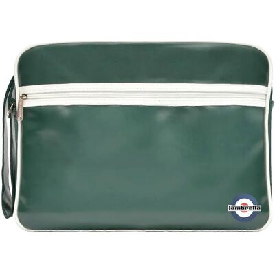 Lambretta Unisex Donkergroen/Wit Retro Tas - Tas Lambretta Unisex Donkergroen/Wit Retro Tas - Tas