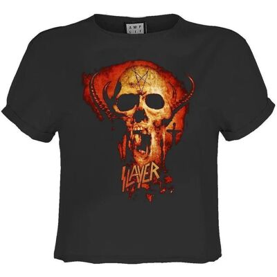 Amplified Legacy Skull Slayer Crop Charcoal - T-Shirt Amplified Legacy Skull Slayer Crop Charcoal - T-Shirt