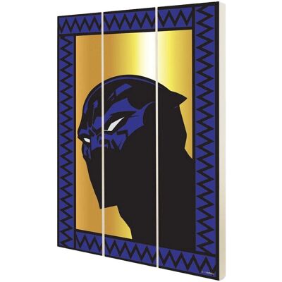 Impression Black Panther Marvel Noir/Or/Bleu - Impression Impression Black Panther Marvel Noir/Or/Bleu - Impression