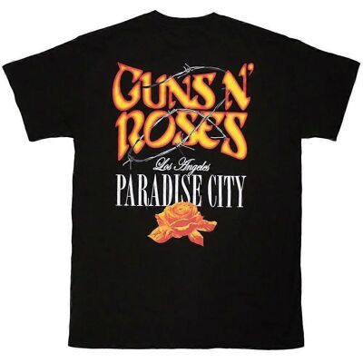 Guns N' Roses Paradise City T-Shirt con Stampa Posteriore - T-Shirt Guns N' Roses Paradise City T-Shirt con Stampa Posteriore - T-Shirt