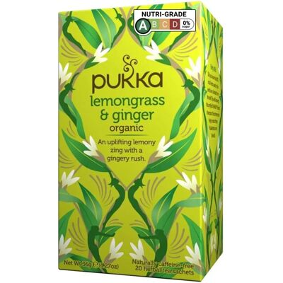 Pukka Luonnollinen Yrttitee Sitruunaruoho ja Inkivääri - 20 Kappaletta Pukka Luonnollinen Yrttitee Sitruunaruoho ja Inkivääri - 20 Kappaletta