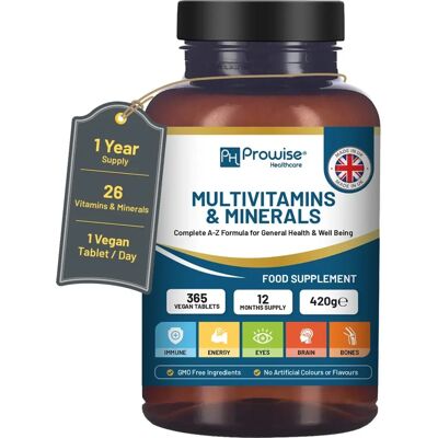 Prowise Healthcare A-Z Multivitamine e Minerali 365 Compresse Vegane - Vitamine e Integratori Prowise Healthcare A-Z Multivitamine e Minerali 365 Compresse Vegane - Vitamine e Integratori