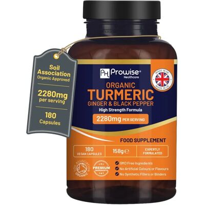 Prowise Healthcare Cúrcuma Orgânica 2280mg - Cápsulas Veganas Prowise Healthcare Cúrcuma Orgânica 2280mg - Cápsulas Veganas