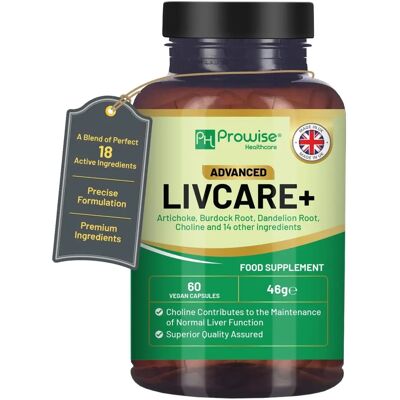 Prowise Healthcare Livcare+ 60 Capsule - Supporto del Fegato Prowise Healthcare Livcare+ 60 Capsule - Supporto del Fegato