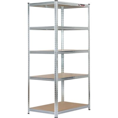 Rhino - 180x90x60cm Boltless Galvanised Garage Shelving Unit - 1000kg Rhino - 180x90x60cm Boltless Galvanised Garage Shelving Unit - 1000kg