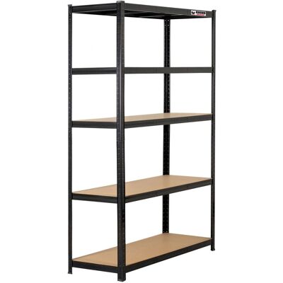 Rhino - 6-Bay 180x120x45cm - Black - Garage Shelving Unit Rhino - 6-Bay 180x120x45cm - Black - Garage Shelving Unit
