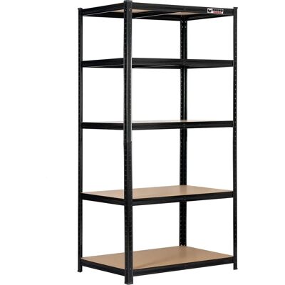 Rhino - 4 Bays Boltless Garage Shelving Unit - Black - 180x90x60cm - Shelving Unit Rhino - 4 Bays Boltless Garage Shelving Unit - Black - 180x90x60cm - Shelving Unit