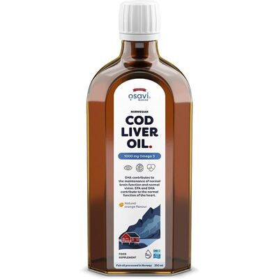 Osavi Norwegian Cod Liver Oil 1000mg Omega 3 - Orange - Cod Liver Oil Osavi Norwegian Cod Liver Oil 1000mg Omega 3 - Orange - Cod Liver Oil