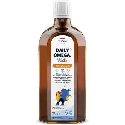 Osavi Denní Omega Kids - 800mg Omega 3 - Přírodní Citron - Dětský Doplnek Osavi Denní Omega Kids - 800mg Omega 3 - Přírodní Citron - Dětský Doplnek