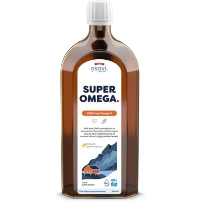 Osavi Super Omega 2900mg Omega 3 Lemon - Dietary Supplement Osavi Super Omega 2900mg Omega 3 Lemon - Dietary Supplement