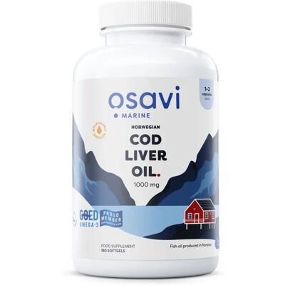 Osavi Aceite de Hígado de Bacalao Noruego - 1000mg - Limón Osavi Aceite de Hígado de Bacalao Noruego - 1000mg - Limón