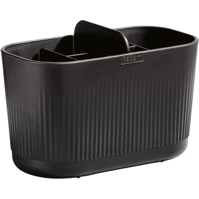 ReBorn Graphite Black Recycled Plastic Large Bathroom Caddy - Bathroom Storage ReBorn Graphite Black Recycled Plastic Large Bathroom Caddy - Bathroom Storage