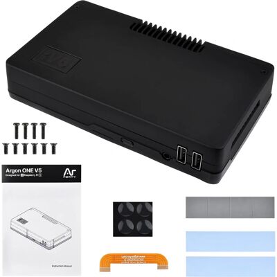 Caja Argon ONE V5 - Raspberry Pi 5 - Aluminio - Ventilador Caja Argon ONE V5 - Raspberry Pi 5 - Aluminio - Ventilador