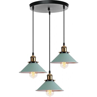 AXHUP Vintage Pendant Lamp - 3 Lights - Green AXHUP Vintage Pendant Lamp - 3 Lights - Green