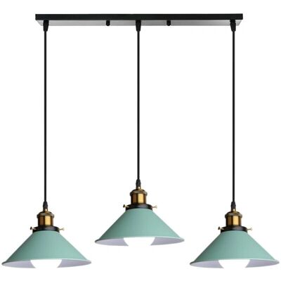 AXHUP Vintage Industrial Pendant Light - Green - 3 Lights AXHUP Vintage Industrial Pendant Light - Green - 3 Lights