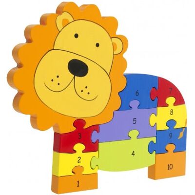Orange Tree Toys Löwe Zahlenpuzzle - Holzspielzeug für 1-3 Jahre Orange Tree Toys Löwe Zahlenpuzzle - Holzspielzeug für 1-3 Jahre